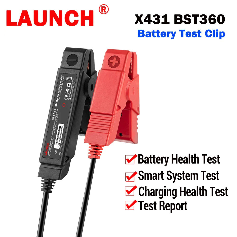 LAUNCH X431 BST360 analyseur de clip de Test de batterie 2V 2000CCA Test de batterie de tension testeur de batterie de voiture charge outils de charge Cricut