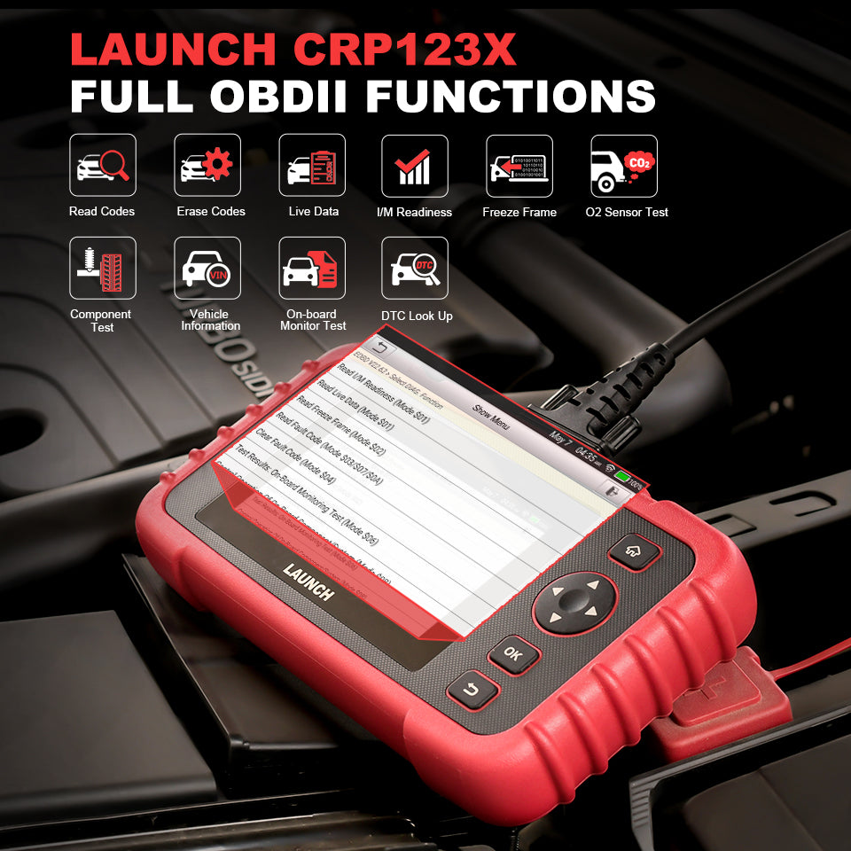 LAUNCH X431 CRP123X OBD2 Scanner Car Code Reader OBDII Diagnostic Tool ENG AT ABS SRS Launch Scanner Auto Automotive Tool