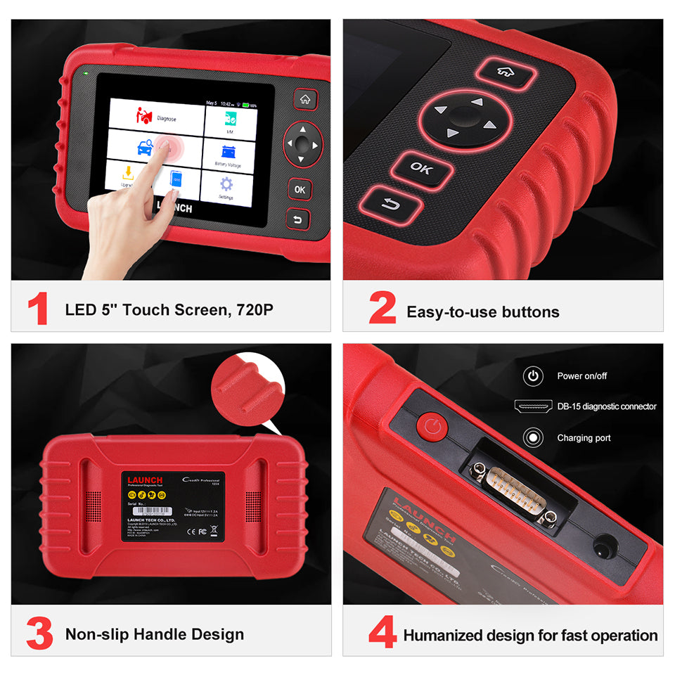 LAUNCH X431 CRP123X OBD2 Scanner Car Code Reader OBDII Diagnostic Tool ENG AT ABS SRS Launch Scanner Auto Automotive Tool