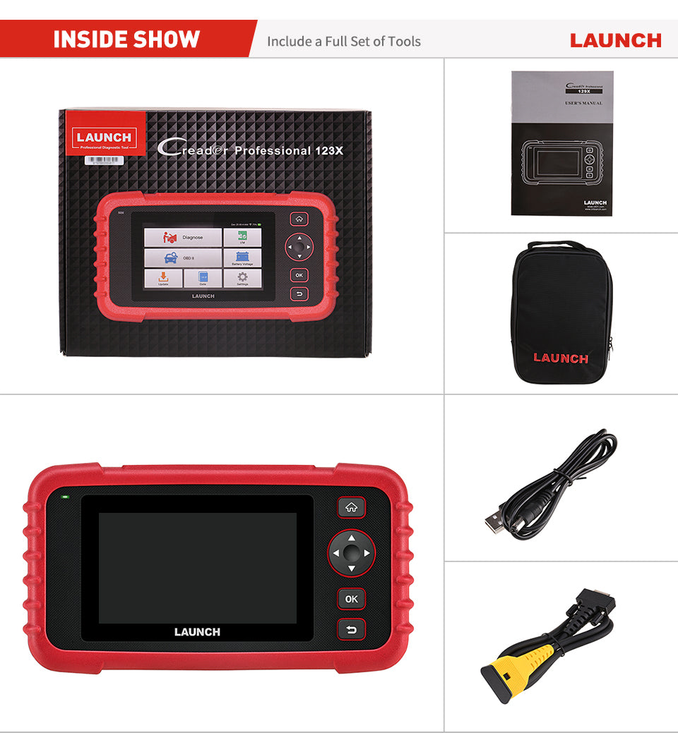 LAUNCH X431 CRP123X OBD2 Scanner Auto Codeleser OBDII Diagnosewerkzeug ENG AT ABS SRS Launch Scanner Auto Automotive Tool