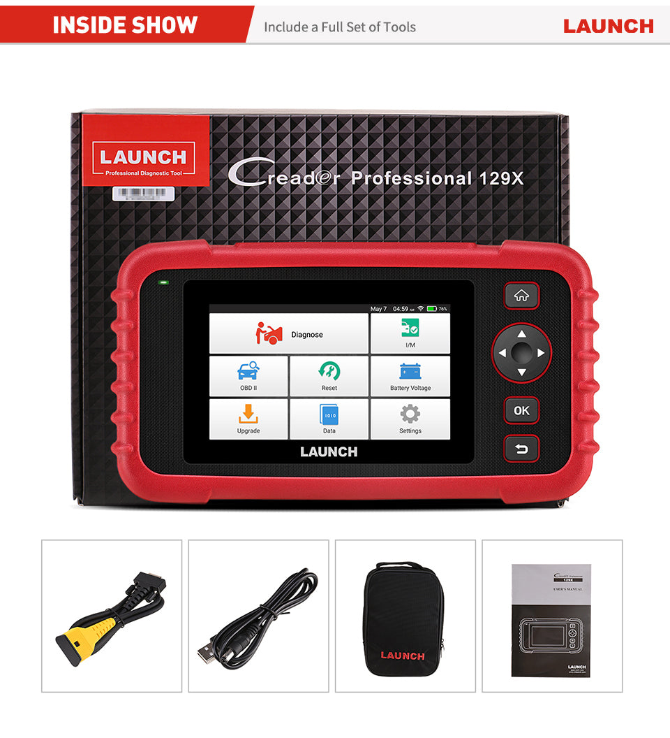 Launch X431 CRP129X OBD2 Scanner Motor ABS SRS AT Diagnosewerkzeugöl SAS EPB TPMS Reset Creader 129X OBDII Codeleser