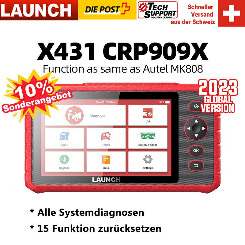 Lancement X431 CRP909X Obd2 Scanner systèmes complets lecteur de Code de voiture outil de Diagnostic Wifi OBDII EOBD outil automobile