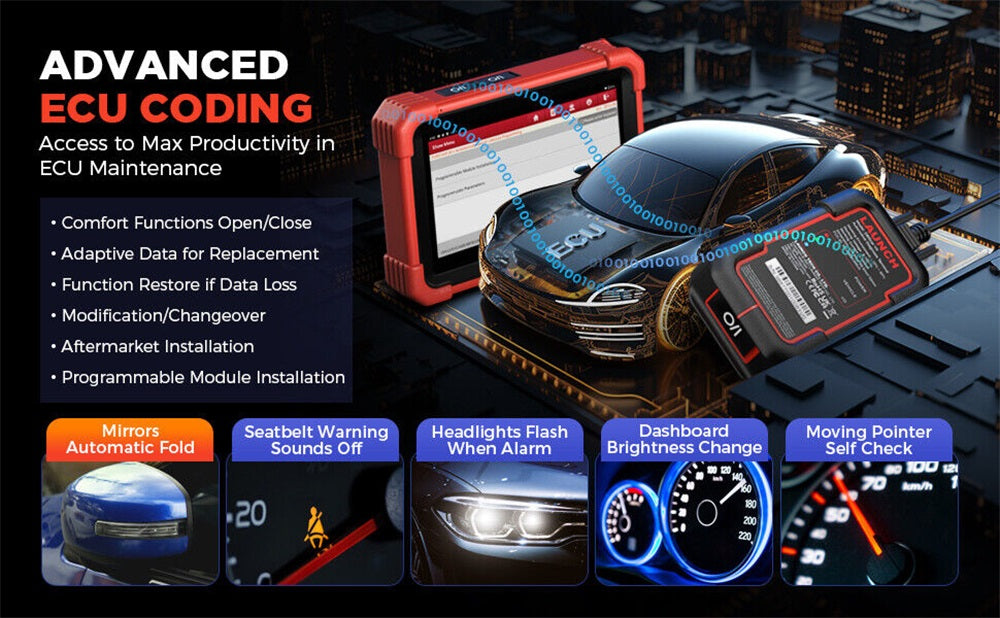 2024 LAUNCH CRP919X BT Professional OBD2 Diagnostic Tool All System ECU Key Programming TPMS OBD2 Scanner