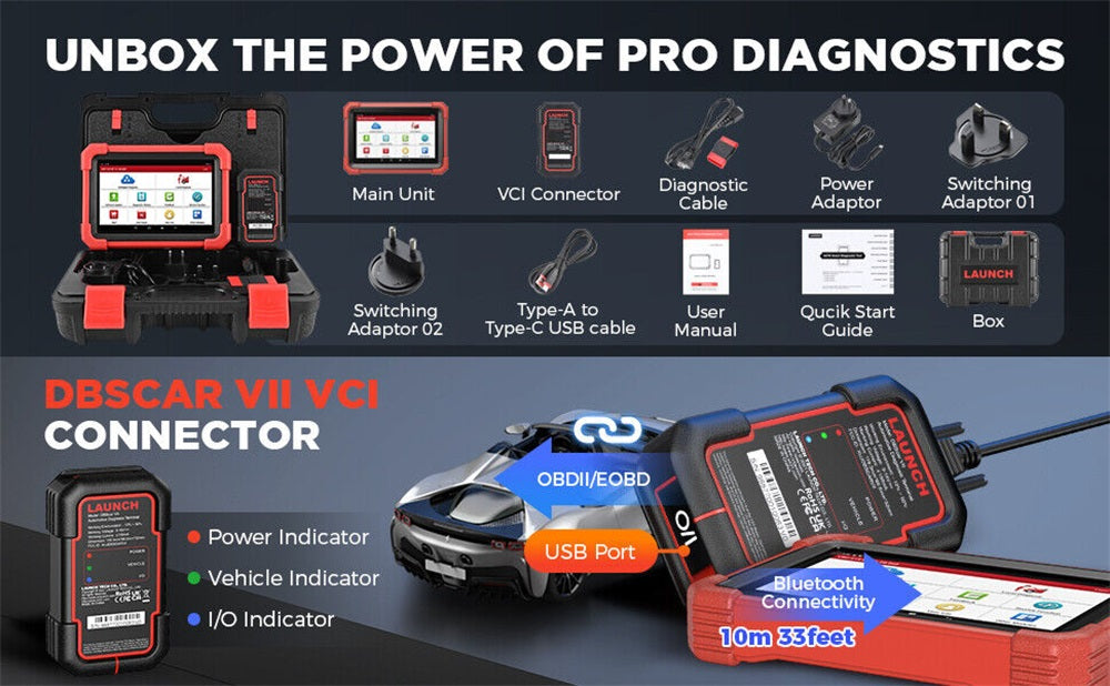 2024 LAUNCH CRP919X BT Professional OBD2 Diagnostic Tool All System ECU Key Programming TPMS OBD2 Scanner