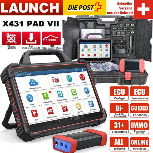 LAUNCH X431 PAD VII Outil de diagnostic de voiture professionnel Scanner automatique OBD2 Outil de diagnostic automobile Codage et programmation