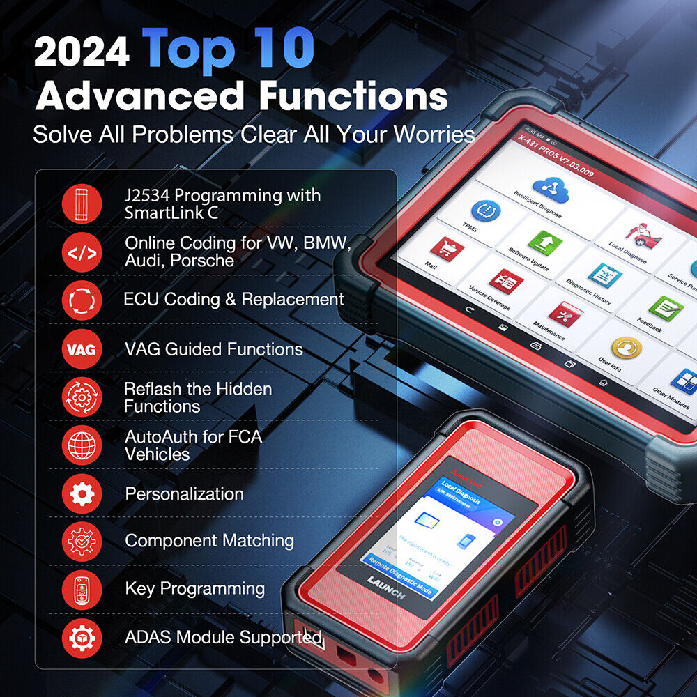 LAUNCH X431 PRO5 Appareil de Diagnostic OBD2 Professionnel pour Voiture NOUVELLE Version 2024