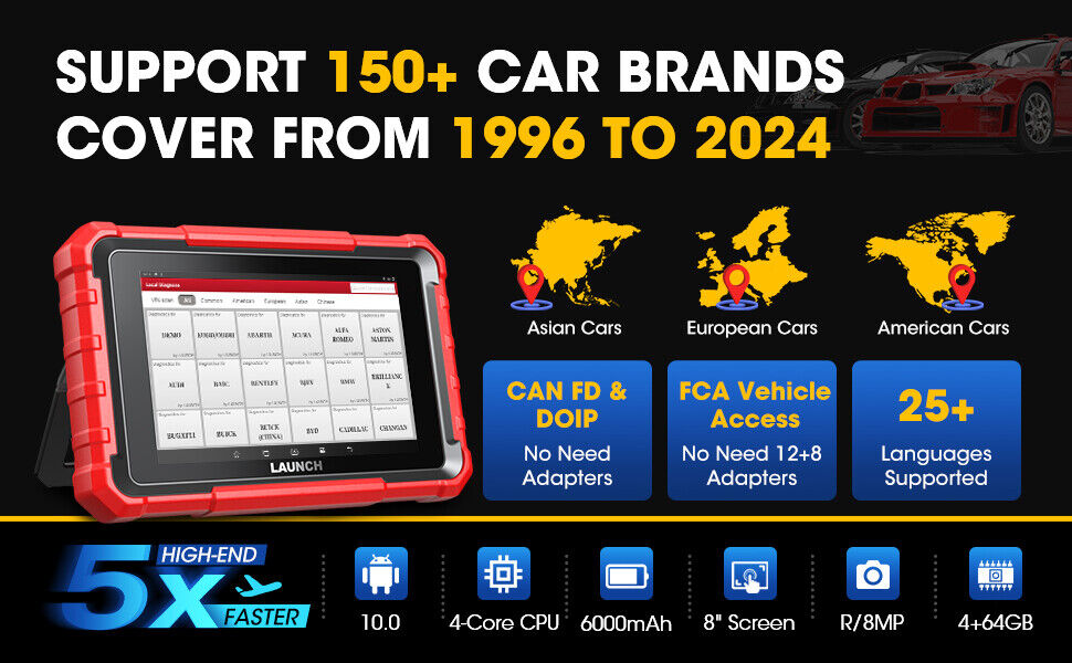 LAUNCH X431 PROS ELITE PROFI OBD2 Outil de Diagnostic Tous les ECU Codant l'Outil de Scanner OBD2