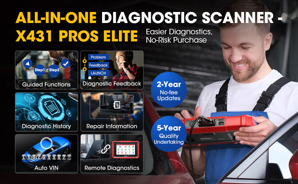 LAUNCH X431 PROS ELITE PROFI OBD2 Diagnostic Tool All ECU Coding OBD2 Scanner Tool