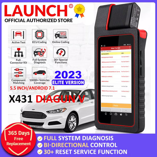 LAUNCH X431 Diagun V Outil de diagnostic automobile scanner de code complet OBDII Outil de diagnostic OBD mise à jour en ligne