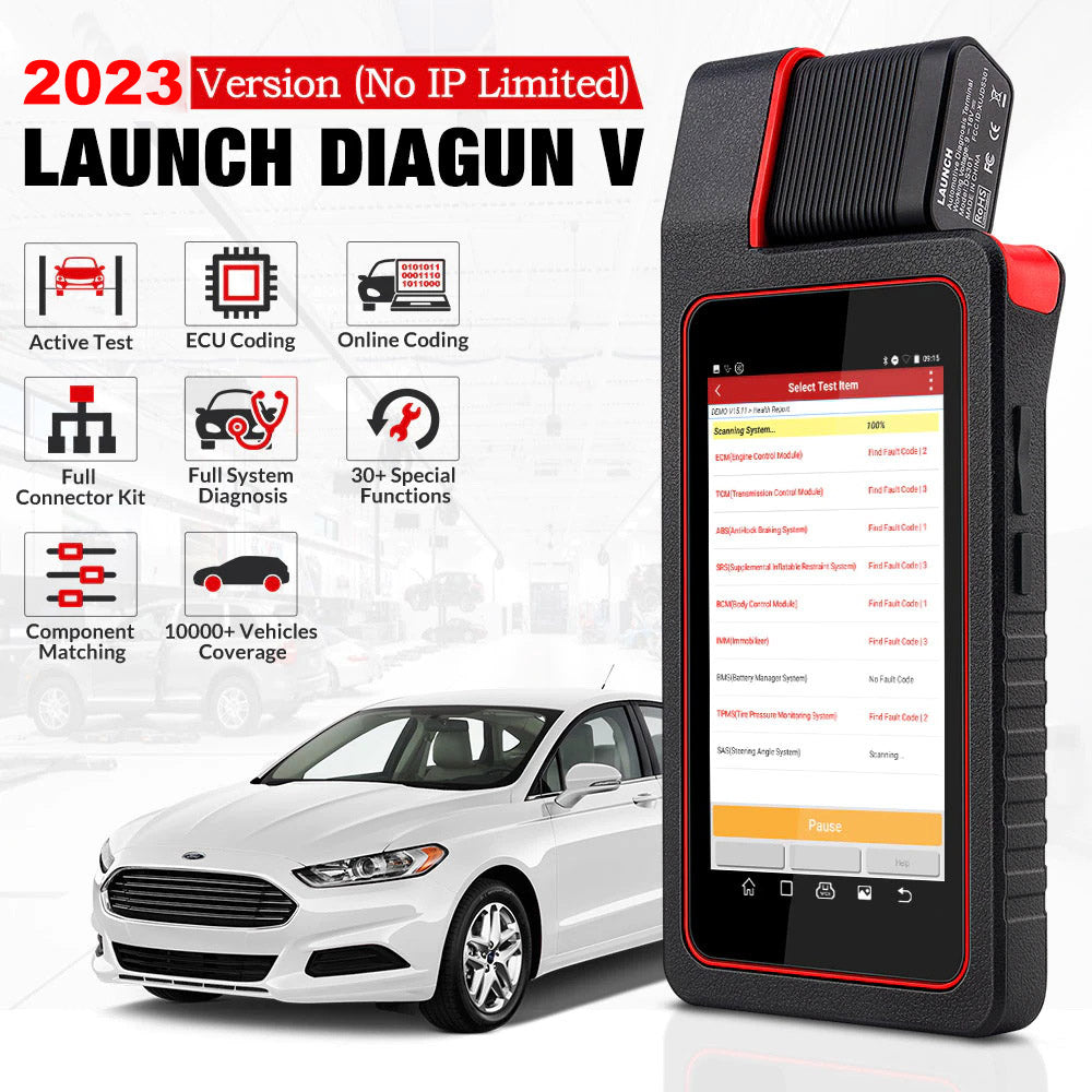 LAUNCH X431 Diagun V Outil de diagnostic automobile scanner de code complet OBDII Outil de diagnostic OBD mise à jour en ligne