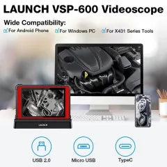 LAUNCH X431 Videoscope HD Inspection Camera VSP-600 for Viewing & Capturing Video & Images